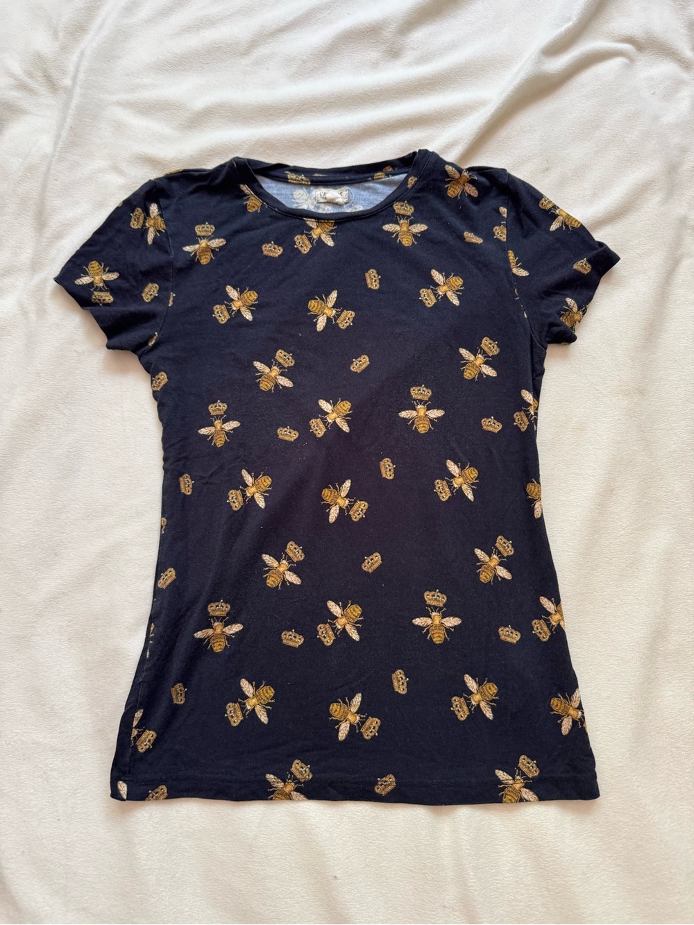 L’AGENCE Ressi black multi queen bee 🐝 tee shirt